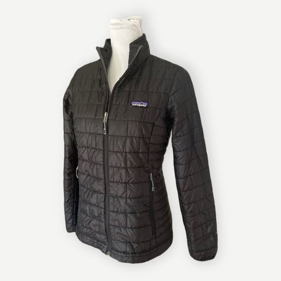 Patagonia Nano Puff Jacket M Black Women Quilted Puffer Lightweight Packable - Picture 8 of 10